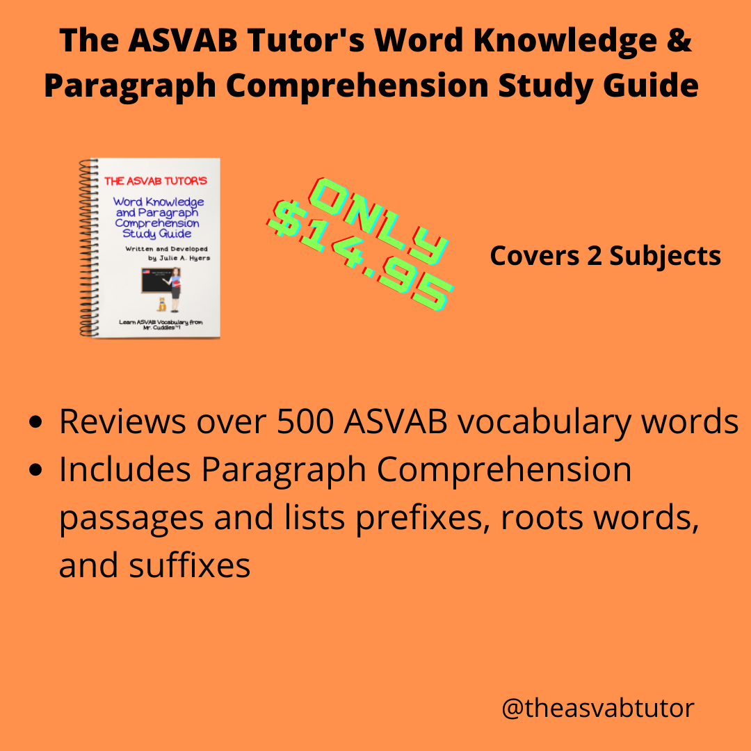 The ASVAB Tutor s Word Knowledge U0026 Paragraph Comprehension Study 