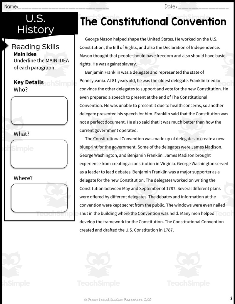The Constitutional Convention Reading Packet