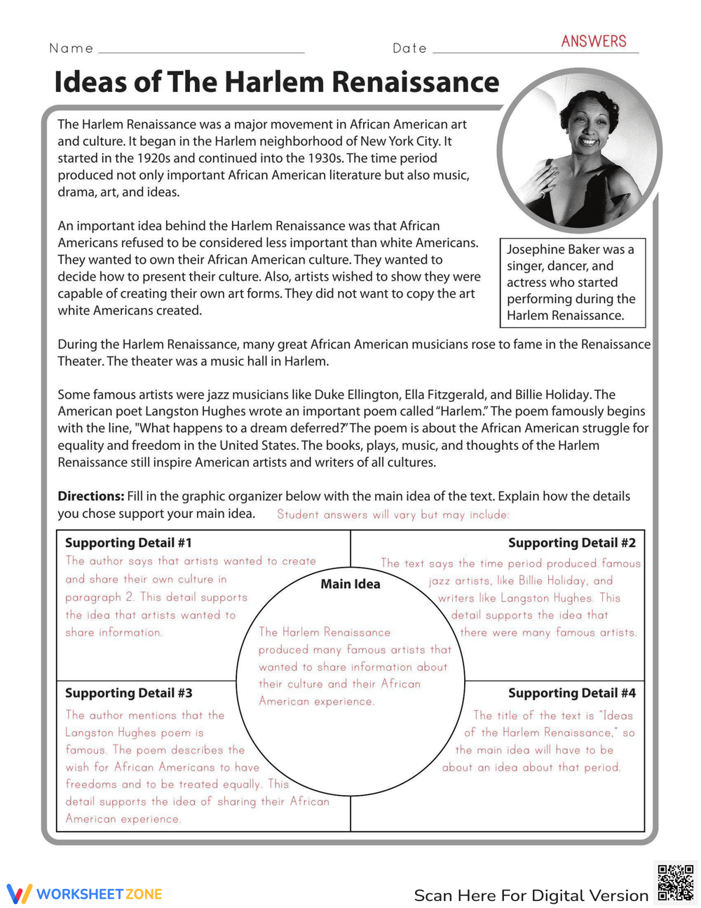 The Harlem Renaissance Worksheet Live Worksheets Worksheets 