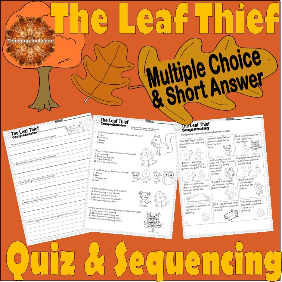 Fall Reading Comprehension Worksheets 4th Grade