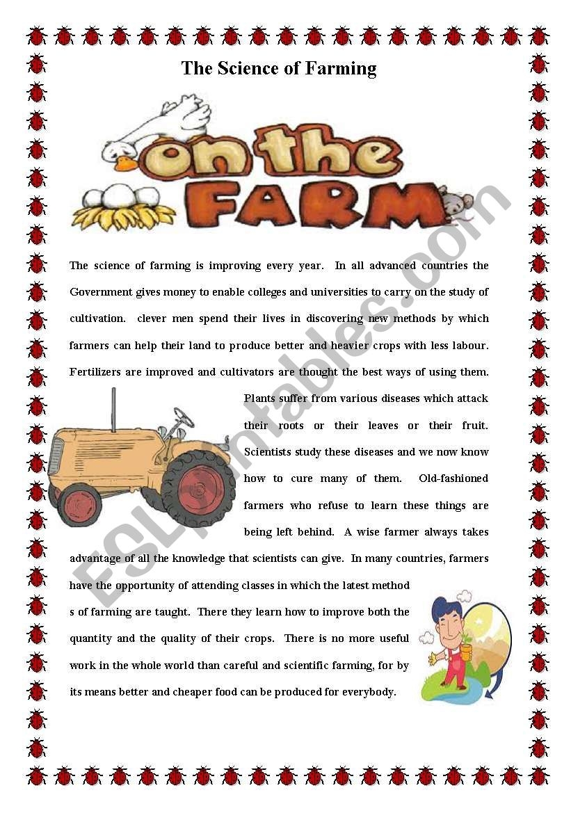 The Science Of Farming ESL Worksheet By M farvas Worksheets Library