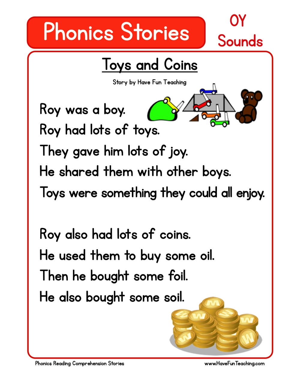 Free Phonics Reading Comprehension Worksheets