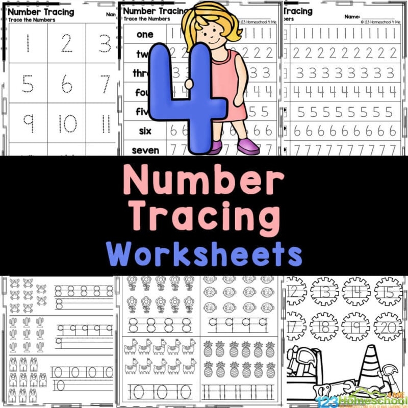Free Printable Numbers Worksheets For Kindergarten