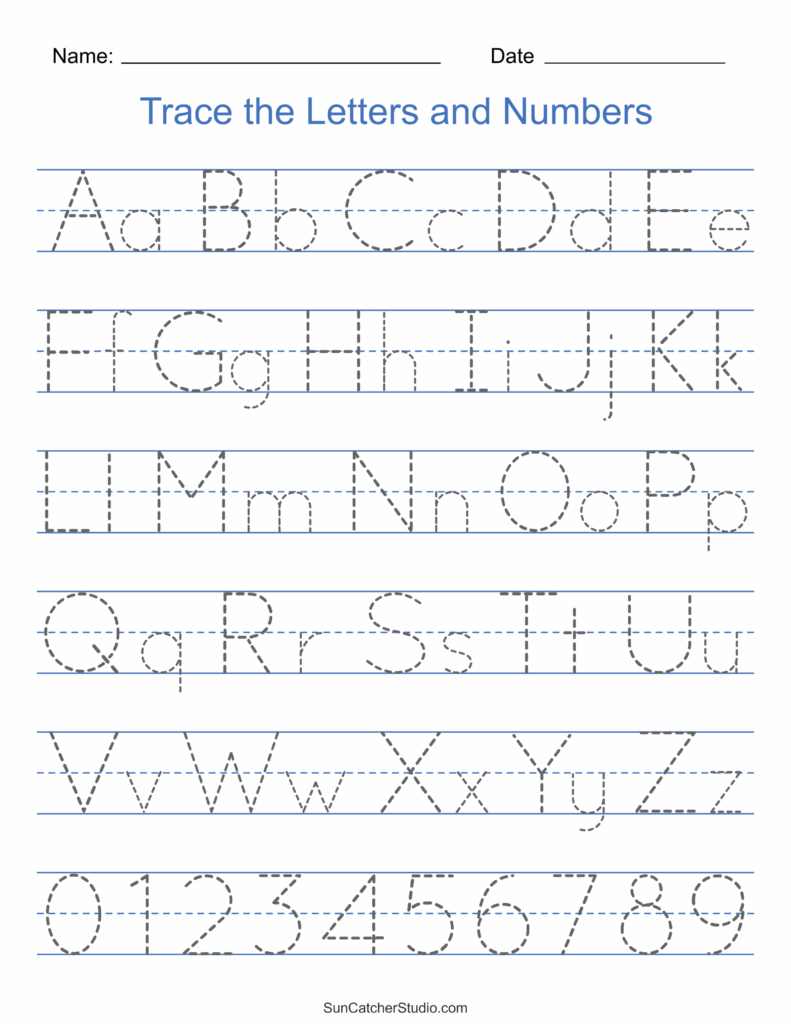 Free Printable Worksheets Tracing Letters - Free Printable Worksheets
