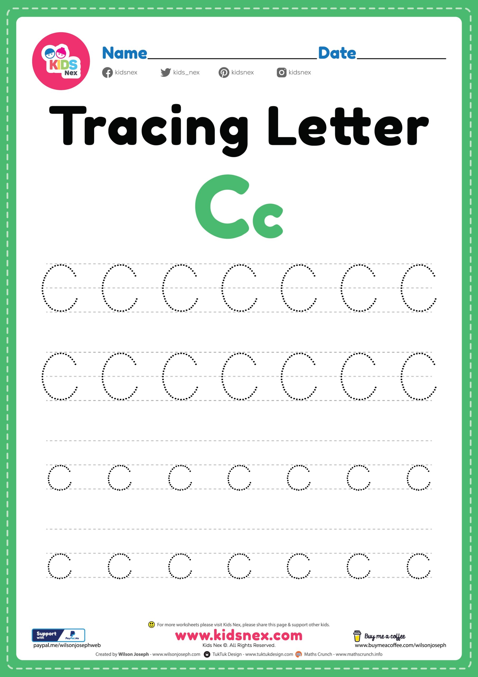 Free Printable Letter C Worksheets Pdf