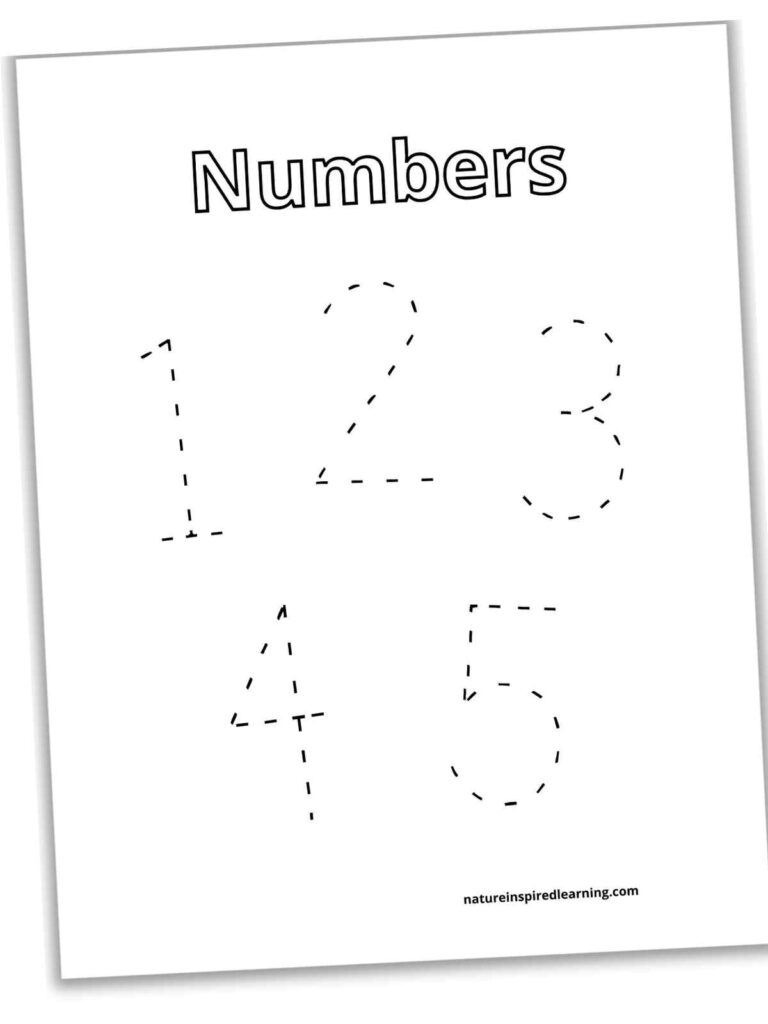 Tracing Numbers 1 5 Nature Inspired Learning