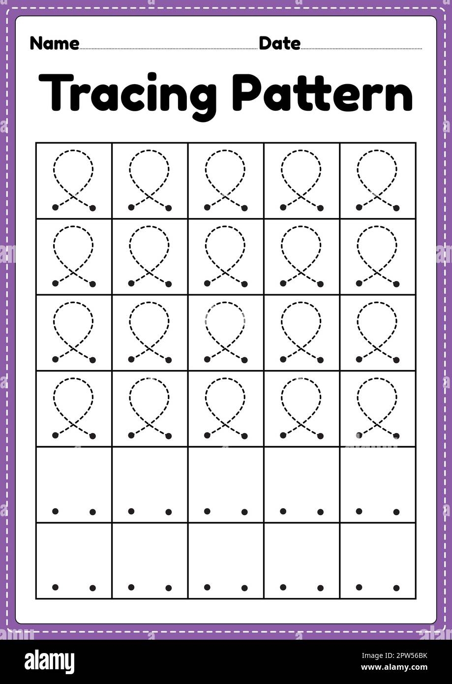 Tracing Pattern Worksheet Hi res Stock Photography And Images Alamy