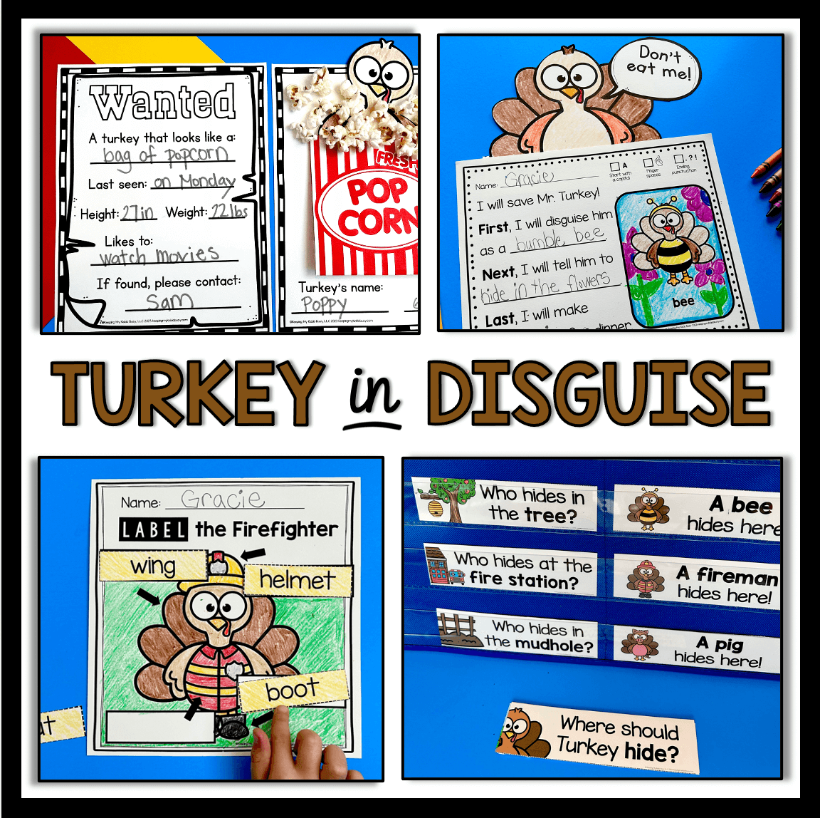 Turkey Trouble Activities And Crafts FREE Worksheets For Preschool Kindergarten And First Grade Keeping My Kiddo Busy