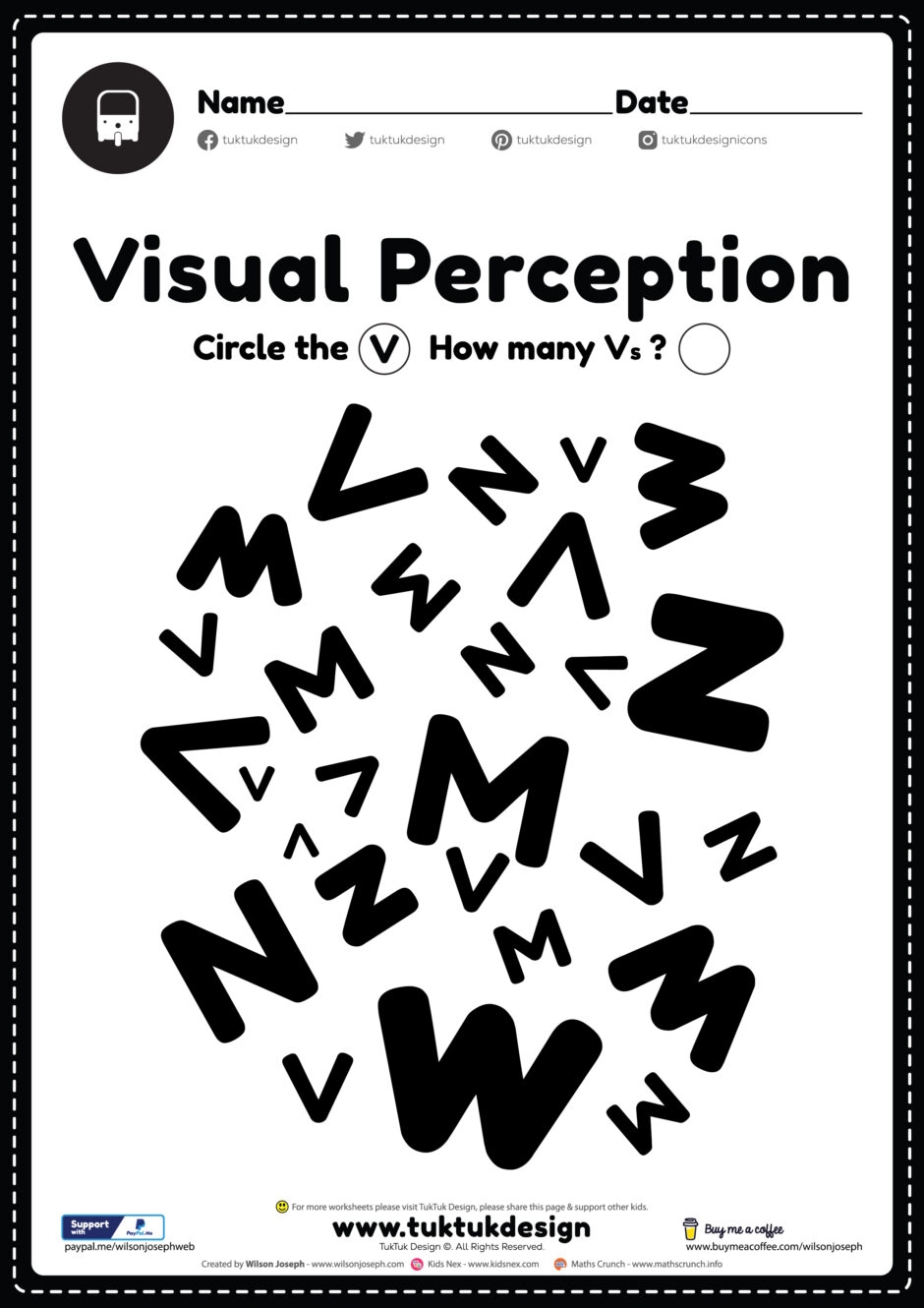 Free Printable Visual Motor Integration Worksheets