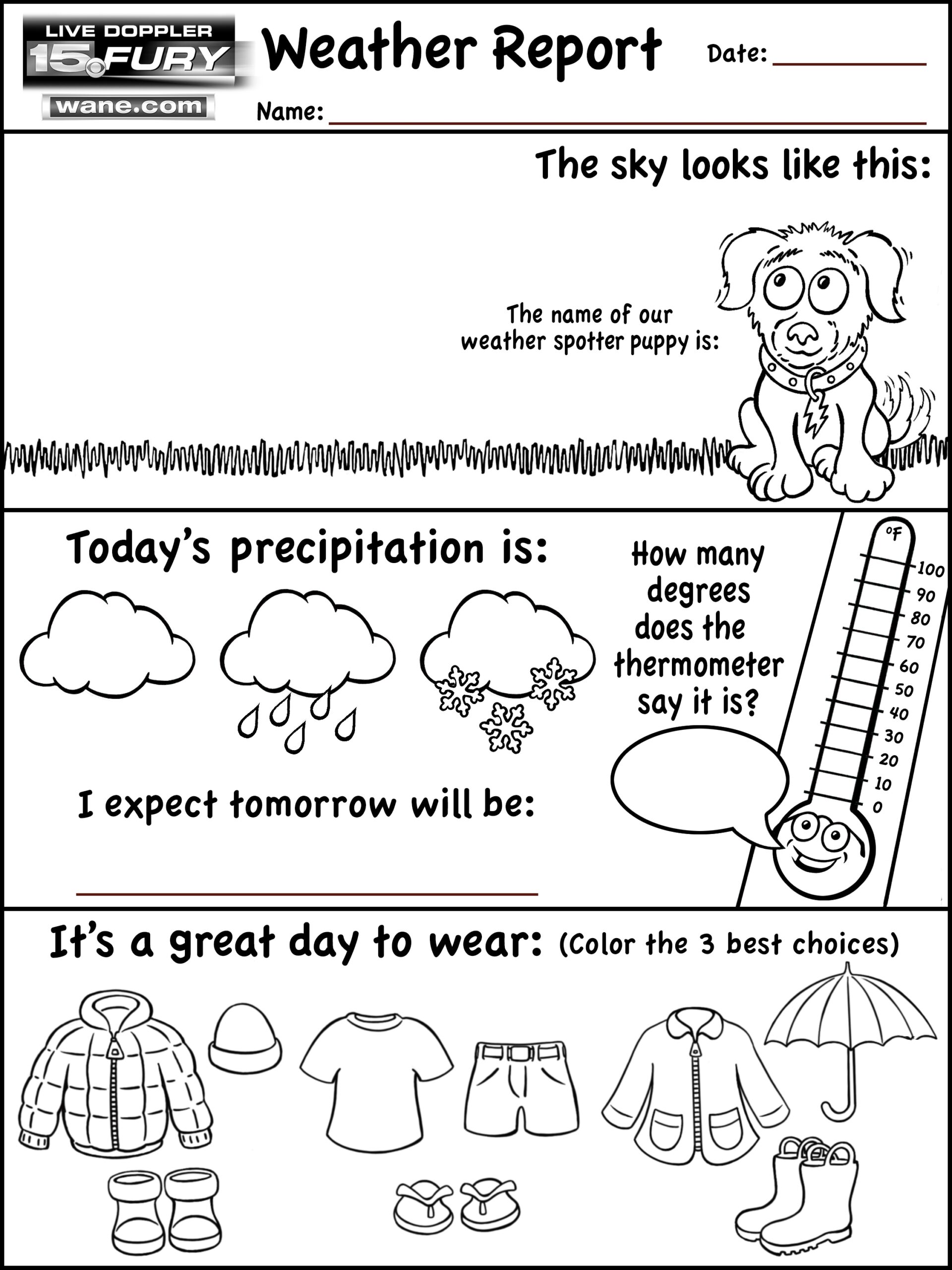 Weather Worksheets Free Printable