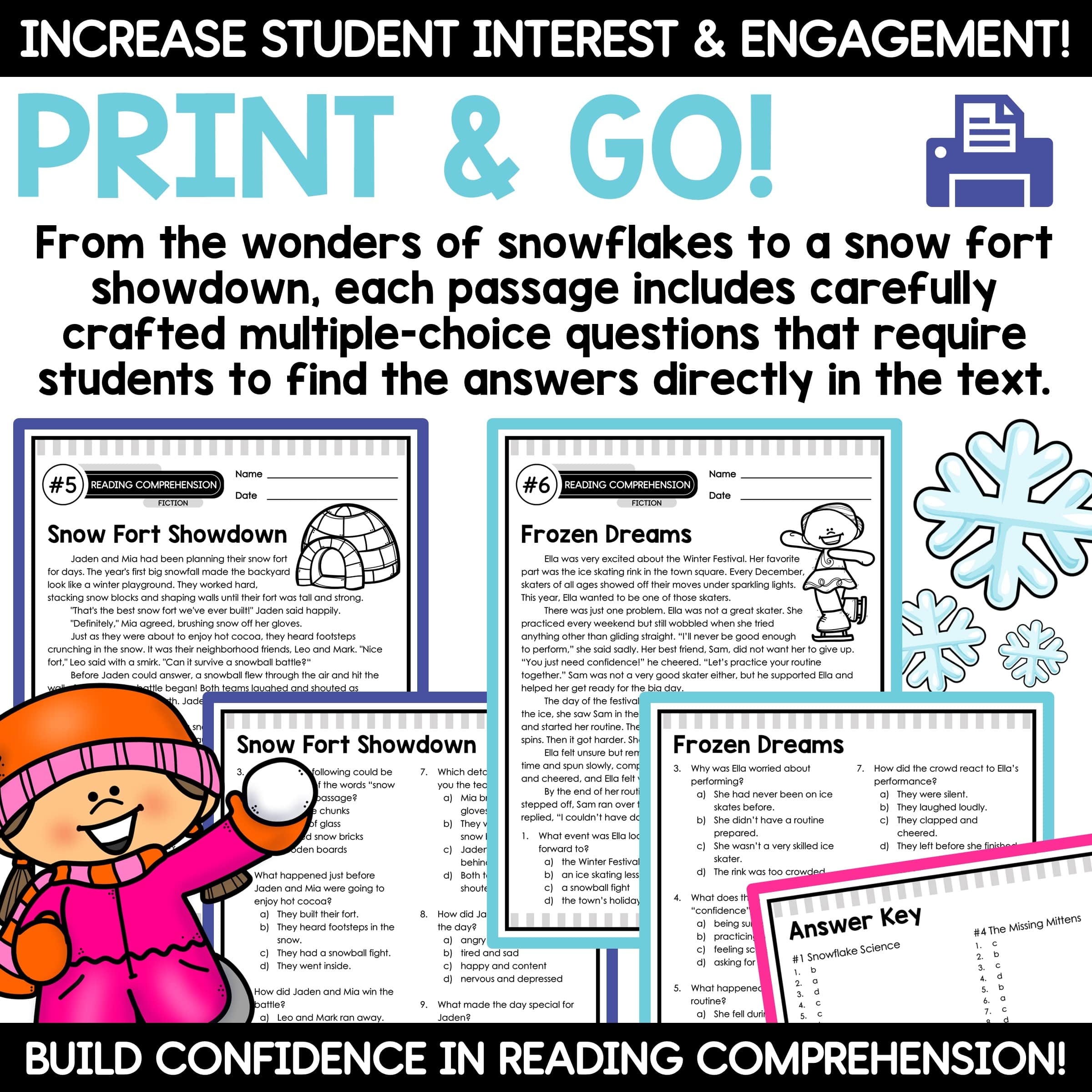 Frozen Reading Comprehension Worksheets