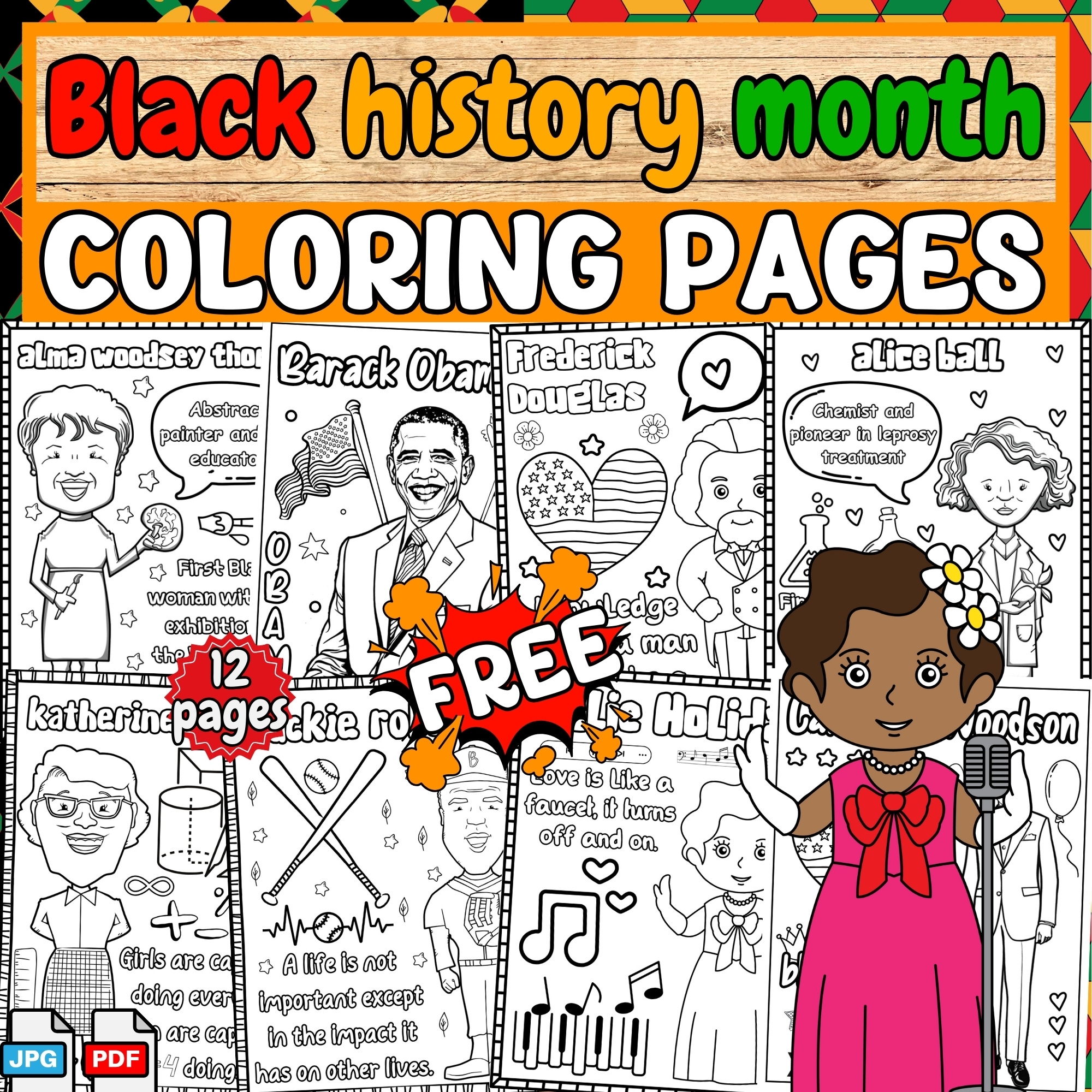Women s Black History Month Leaders Coloring Pages Famous Women Worksheets Made By Teachers
