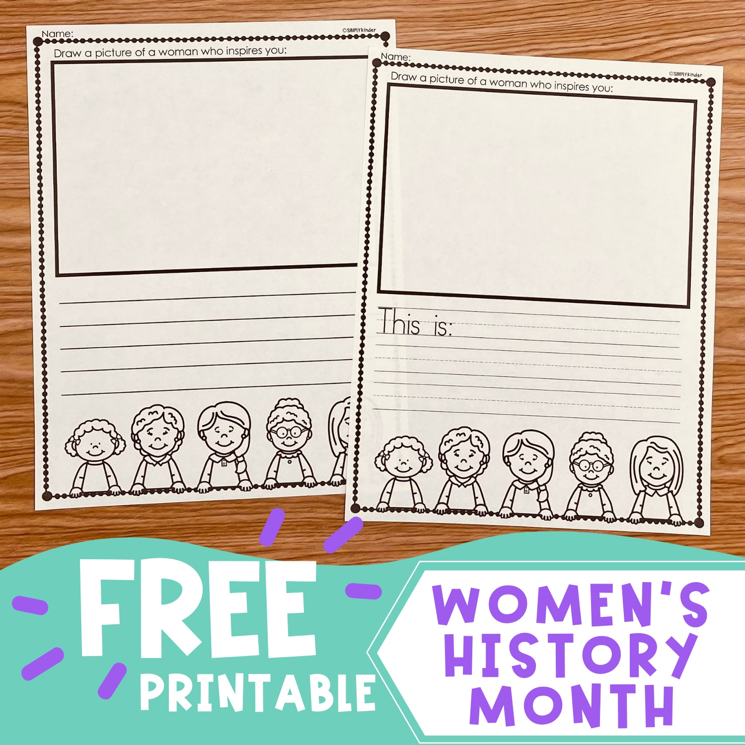 Women s History Month Free Printable Simply Kinder