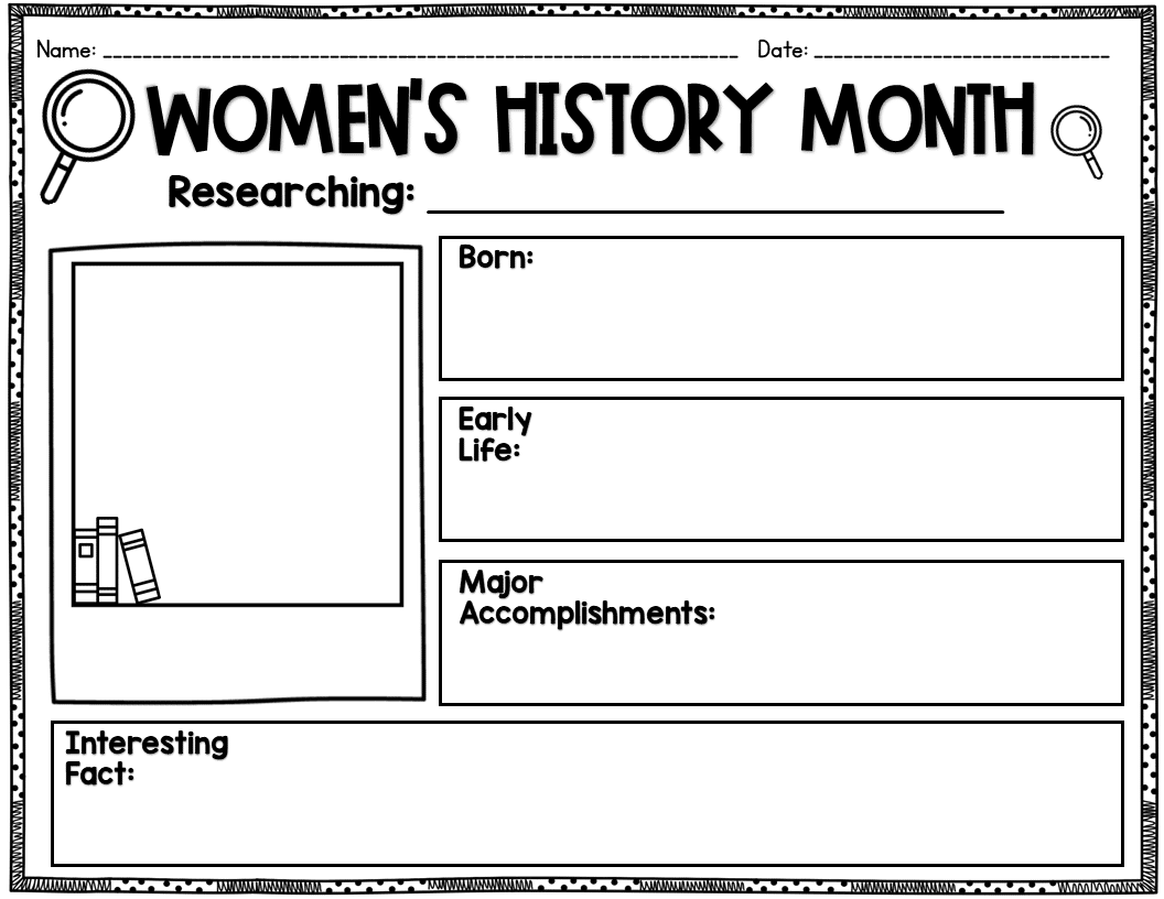 Free Printable Women's History Worksheets
