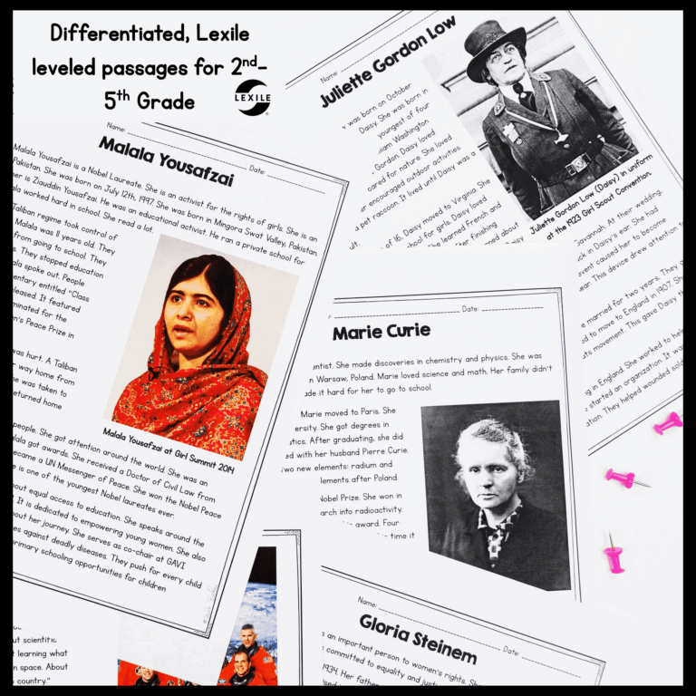 Women s History Passages U0026 Biography Project 2nd 5th Grade