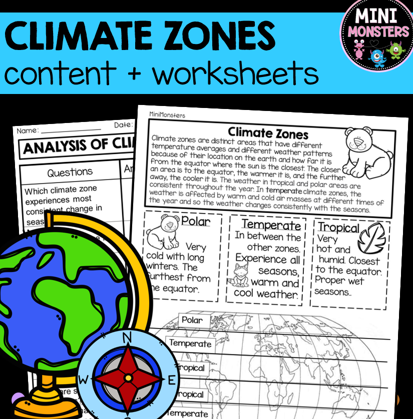 World Climate Zones Worksheets