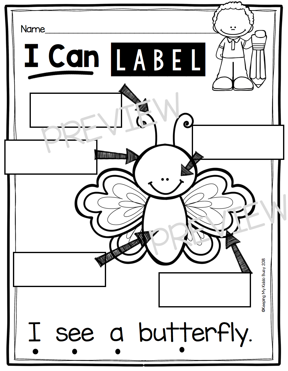 Writing At The Beginning Of The Year In Kindergarten LABELING FREEBIE Keeping My Kiddo Busy