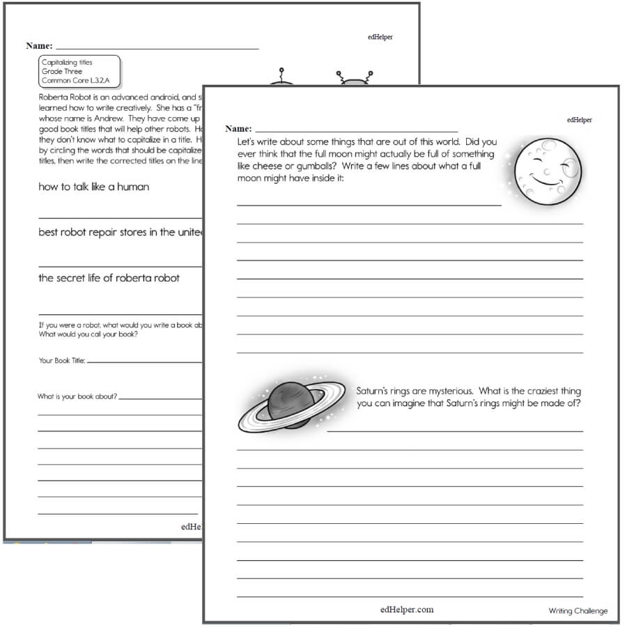Writing Worksheets For Creative Kids Free PDF Printables 