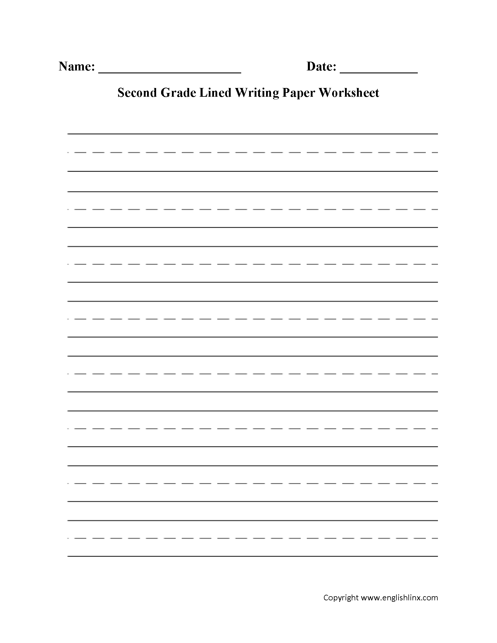 Free Printable 2nd Grade Writing Worksheets