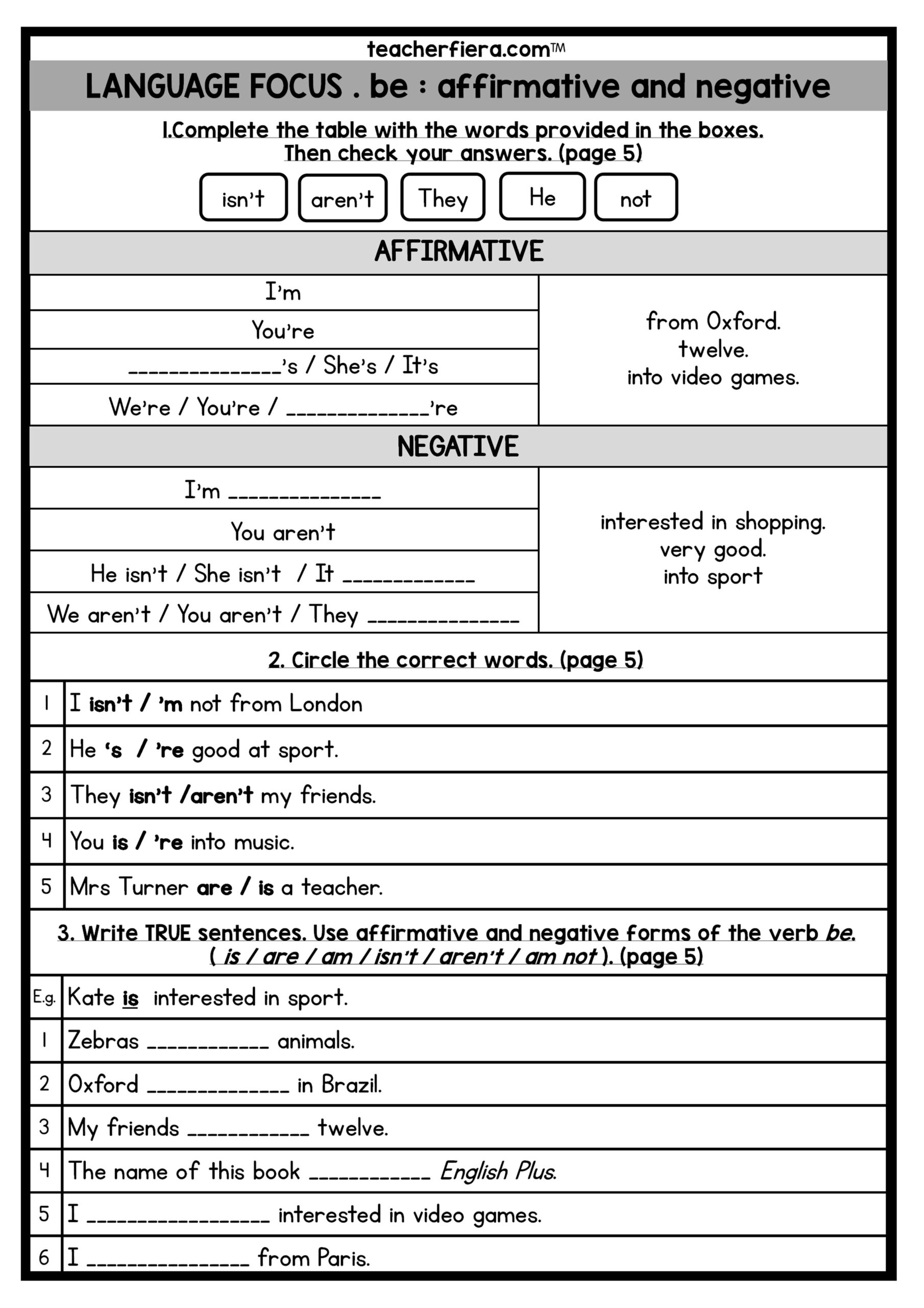 Free Printable Year 5 English Worksheets