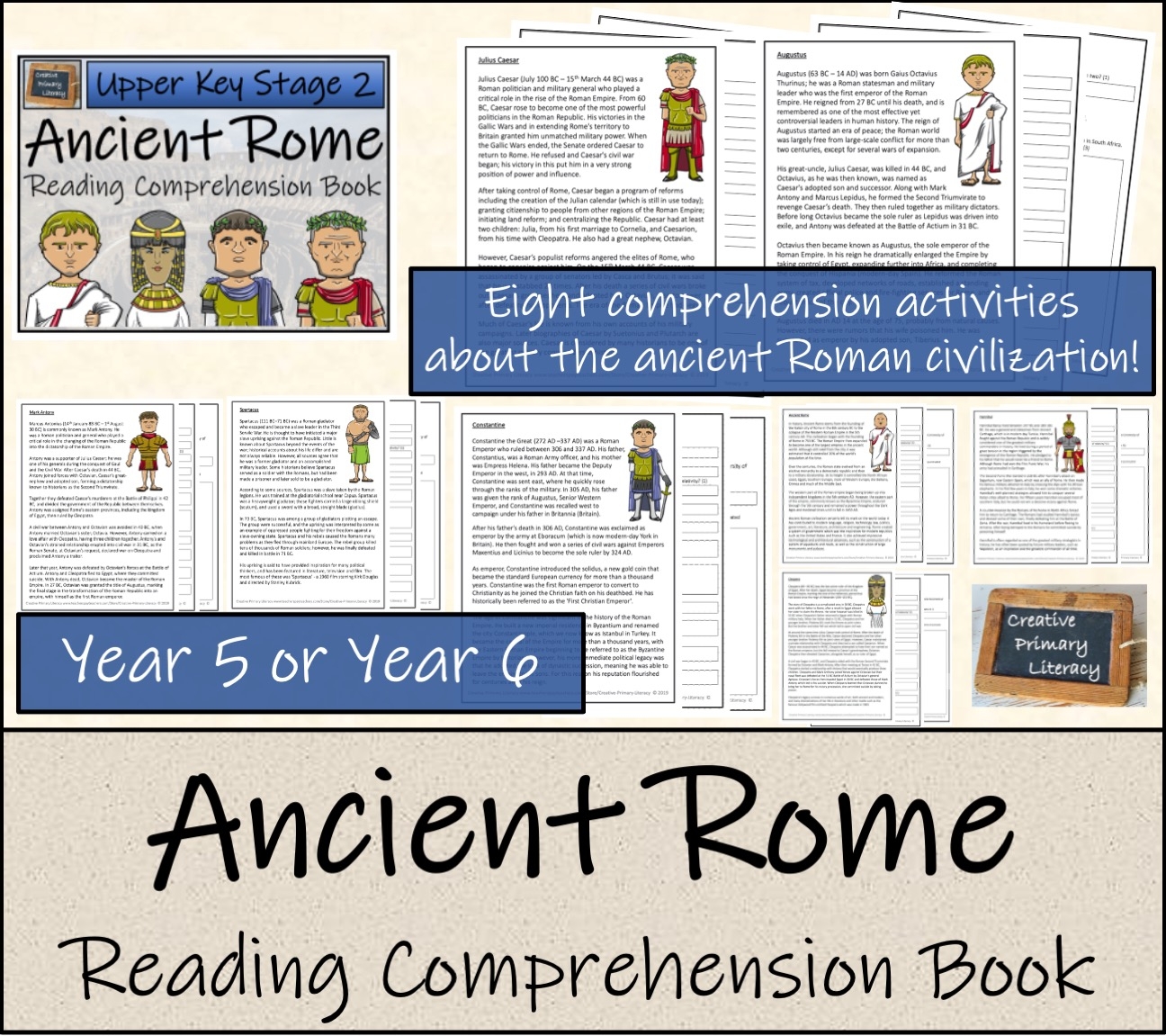 Year 5 Or Year 6 Ancient Rome Reading Comprehension Book Teaching Resources